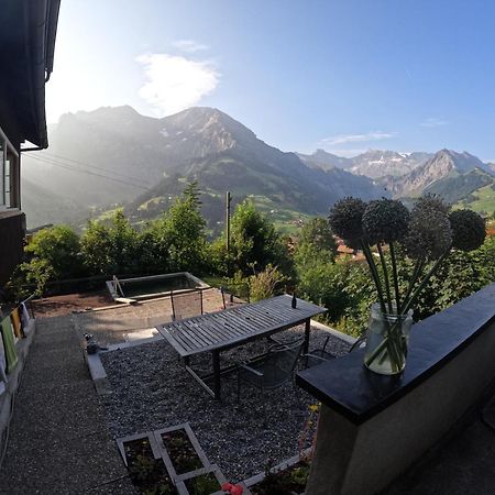 Chalet Sonnenheim Mit Atemberaubender Aussicht Adelboden Luaran gambar
