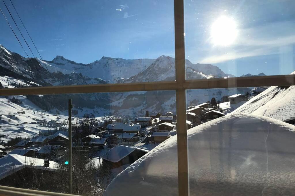 Chalet Sonnenheim Mit Atemberaubender Aussicht Adelboden Luaran gambar